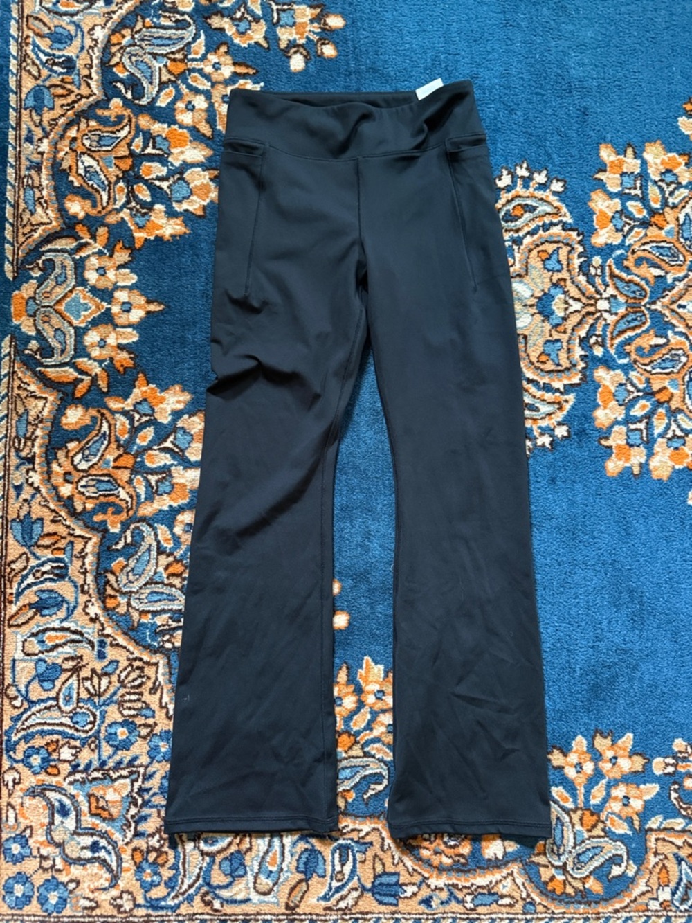 Abercrombie Kids Girls Black Athleisure Flare Leggings Sz 11/12